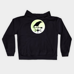 Crow Moon Weathervane Kids Hoodie